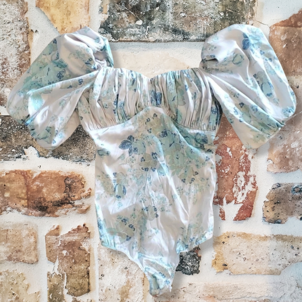 For Love & Lemons Pixie Floral Bodysuit